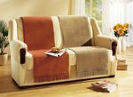 Hoes voor deken en fauteuil met franje CAMEL
