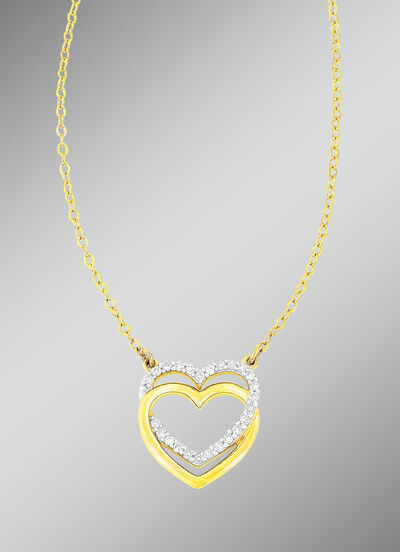 Romantische ketting met 25 diamanten 