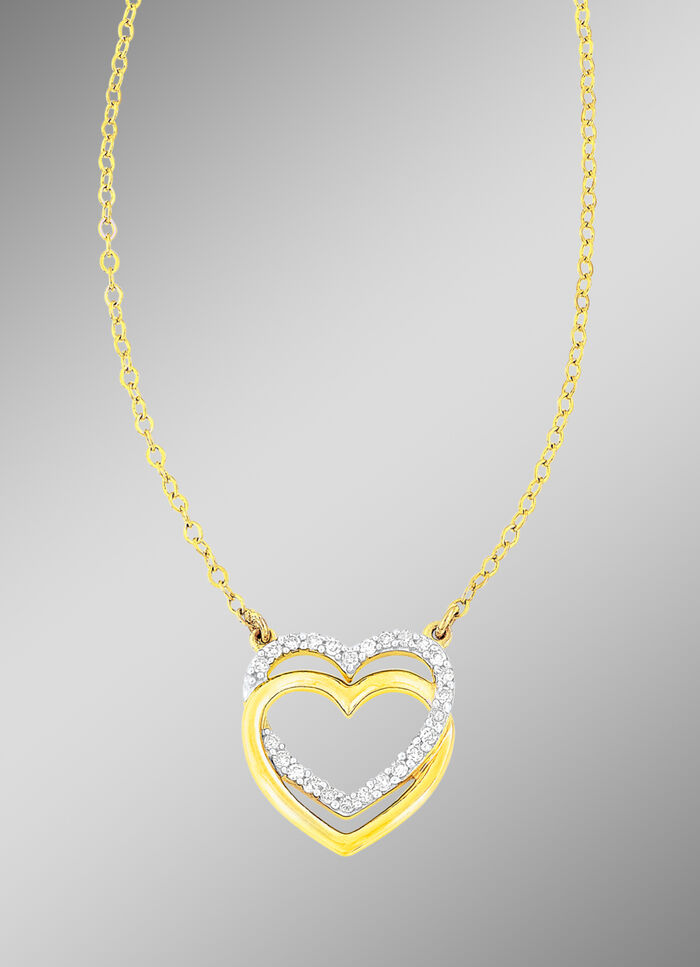 Romantische ketting met 25 diamanten 
