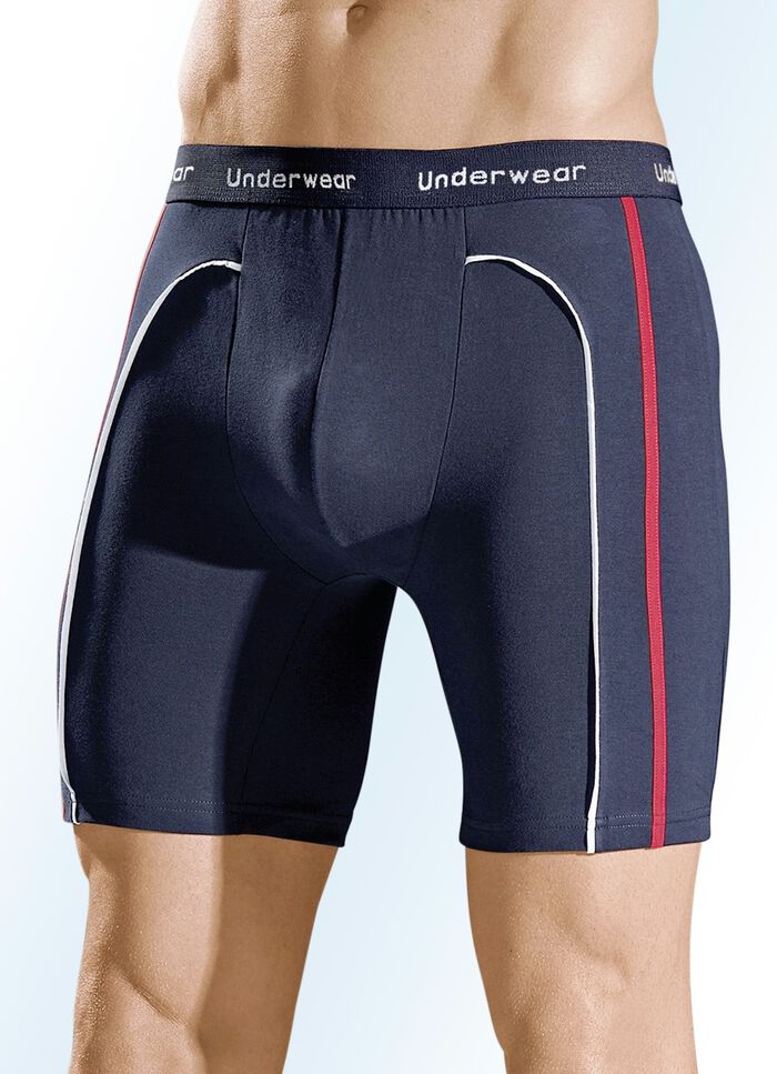 Driepack lange broeken met elastische tailleband 