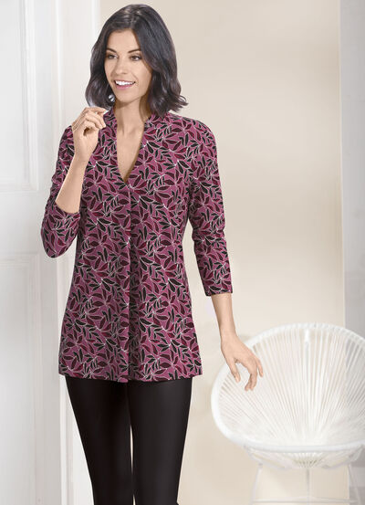 Shirt tuniek met briljante kleurenprint 