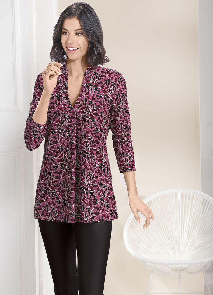 Shirt tuniek met briljante kleurenprint 