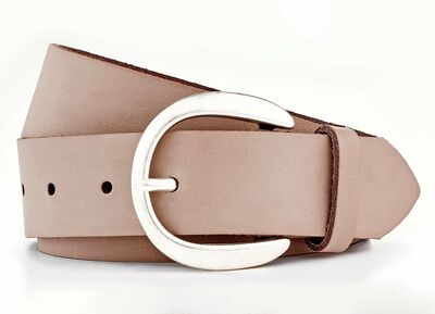 Modieuze leren damesriem, 3,5 cm breed 