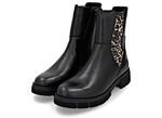 Remonte, modieuze dames enkellaarsjes, winterschoenen, breedte G, met rits SCHWARZ-BRAUN