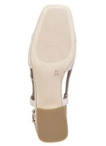 Caprice slingback pumps met metalen sieraden ECRU
