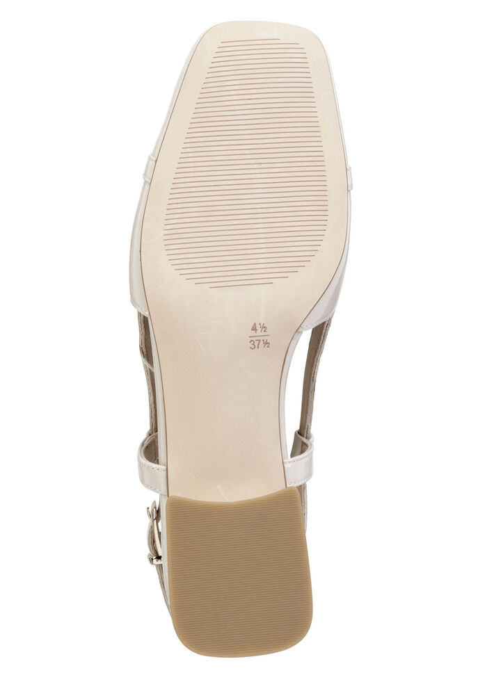 Caprice slingback pumps met metalen sieraden ECRU
