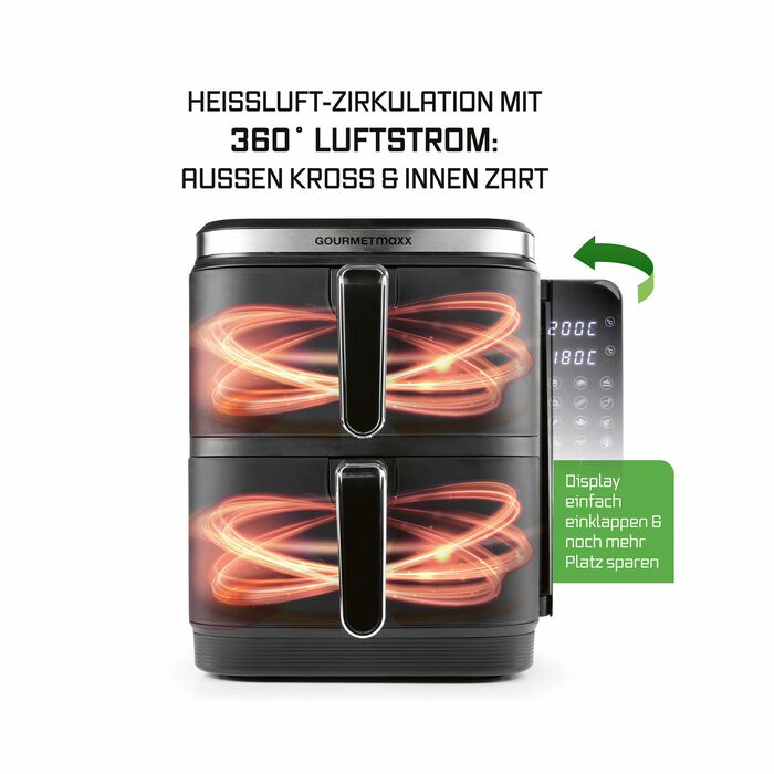 Digitale dubbelkamer heteluchtfriteuse &ldquo;FryUP&rdquo; 