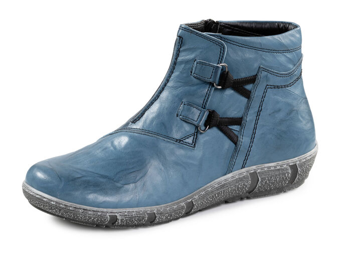 Gemini-laarsje met gekreukelde structuur en elastische inzetstukken aan de zijkant JEANS