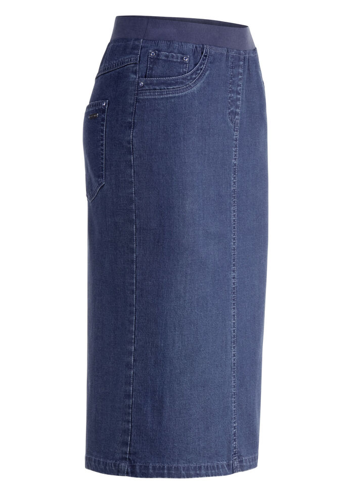 Rok met rechte snit JEANSBLAUW