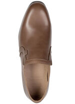Slippers gemaakt van rundnappaleer COGNAC