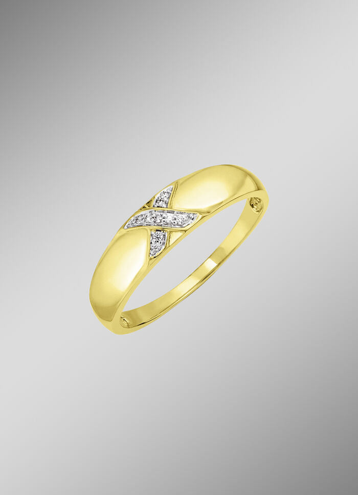 Elegante damesring in kruisdesign 