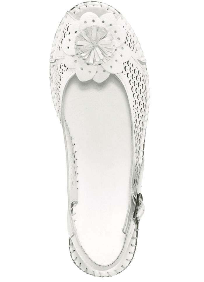 Gemini, zomerse damessandalen, breedte G, met elastische band WIT