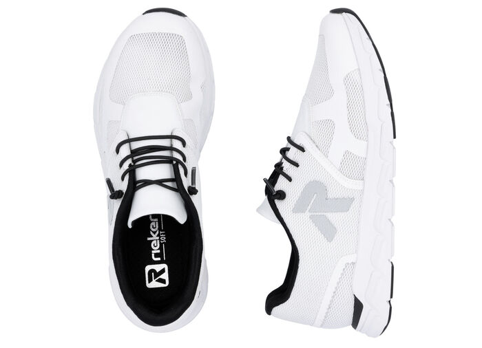 Rieker sneaker gemaakt van gedeeltelijk gecoat mesh-materiaal WIT
