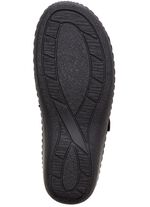 ELENA EDEN, comfortabele damesmuiltjes, breedte H, met uitneembaar voetbed ZWART-BORDEAUX