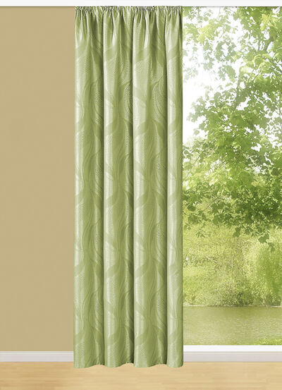 Overgordijn met rucheband 