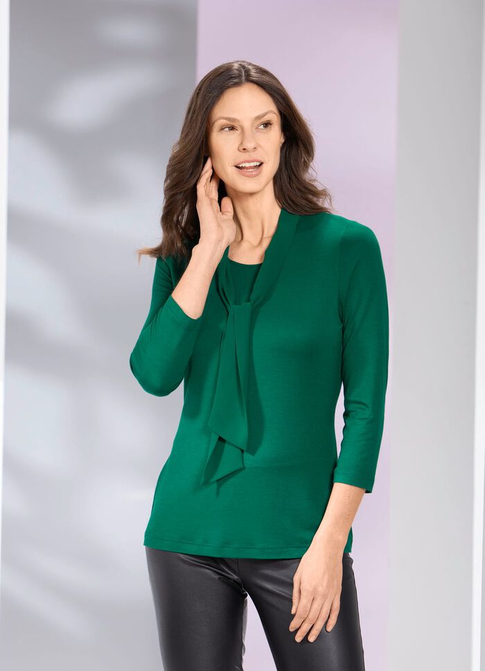 Overhemd tuniek met opstaande kraag 