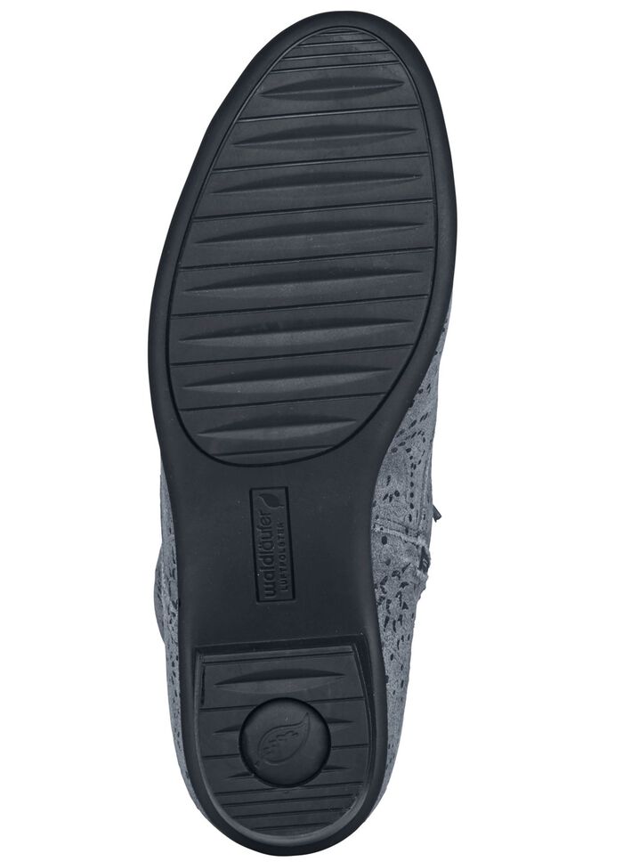 Waldl&auml;ufer veterlaarzen met bloemenreli&euml;f GRIJS