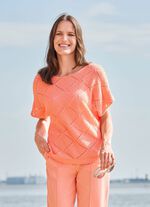 Trui met ajourruitjesmotief 