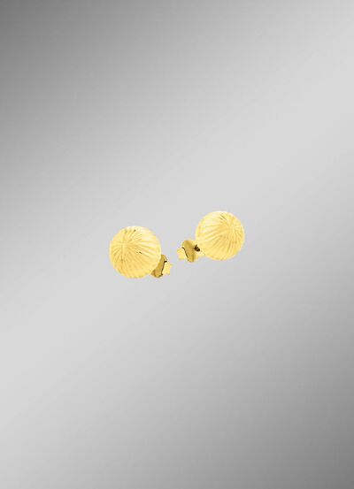 Diamanten bolvormige oorknopjes 