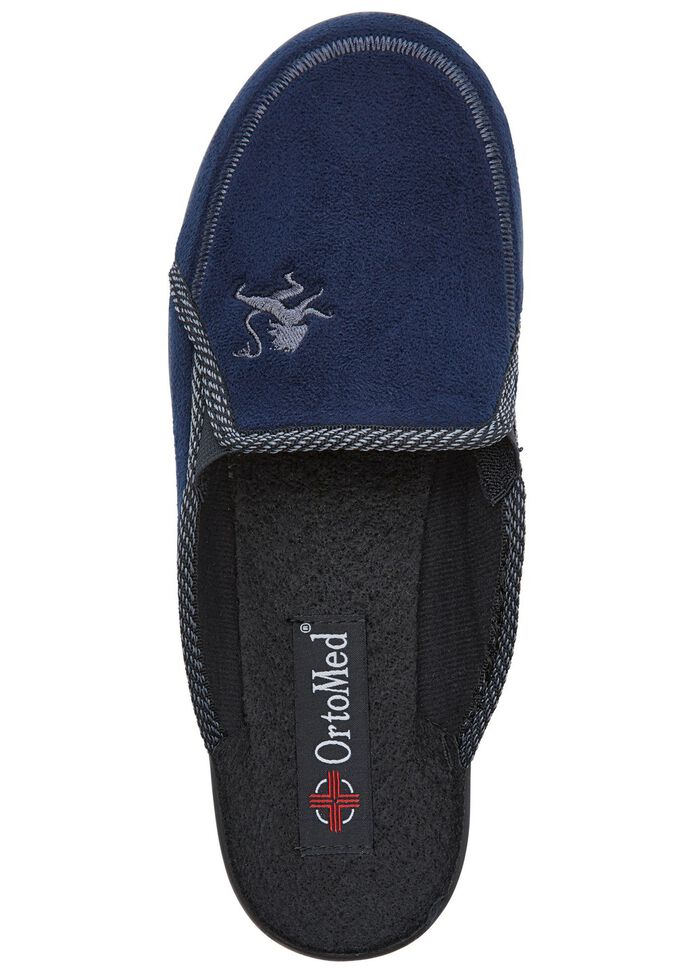 Tweepack klassieke herenpantoffels, breedte H, met elastische band 