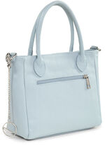 Laurina tas van generfd nappaleder met decoratieve ketting HELLBLAU