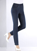 Broek in denimlook DUNKELBLAU