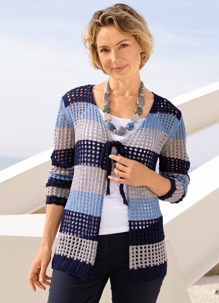 Cardigan met een edele, subtiele glans 