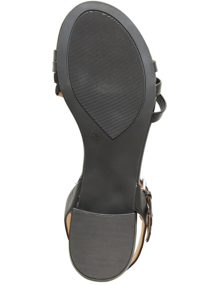 Caprice sandaal van gedeeltelijk gemetalliseerd nappaleer 