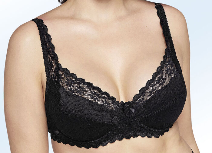 Naturana set van twee beugel-bh's 1X WEISS, 1X SCHWARZ