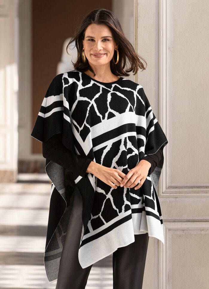 Poncho in asymmetrische puntvorm 