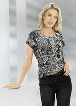 Shirt met wijd gesneden schouders 