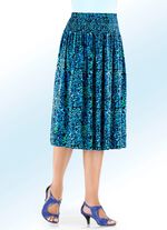 Rok met een figuurvriendelijke, gesmokte pas 