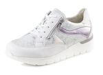 Waldl&auml;ufer vetersneakers met metallic reli&euml;f WIT-IJSGRIJS-LILA