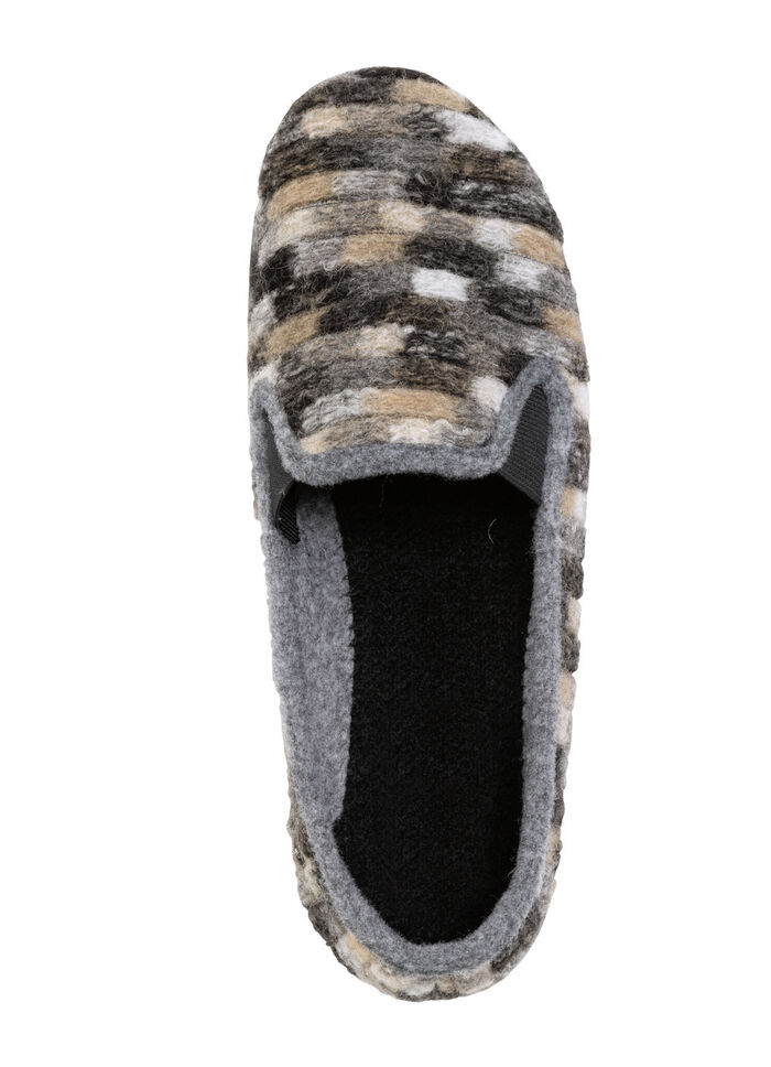 Slippers gemaakt van textielmateriaal met een patroon GRAU-MULTICOLOR