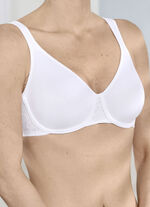 Triumph Comfort Minimizer beugelbeha met elastische tule borduursels WIT