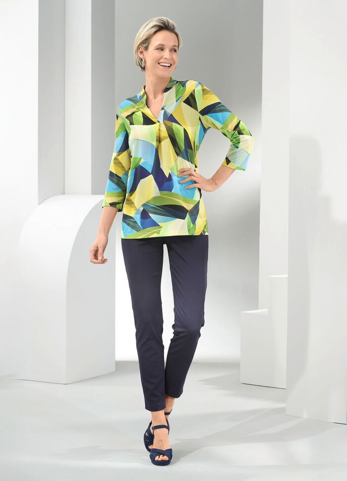 Overhemdtuniek met decoratieve plooien 