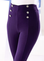 Legging met doorgestikte deelnaden 