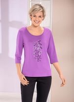 Shirt met strass steentjes in 2 kleuren PAARS