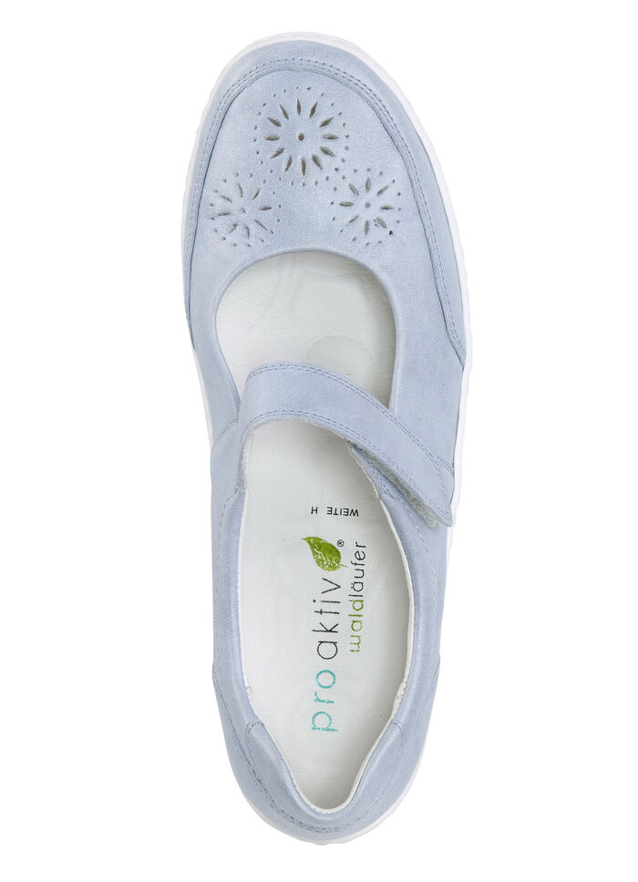 Waldläufer pantoffels met luchtige perforaties BLEU