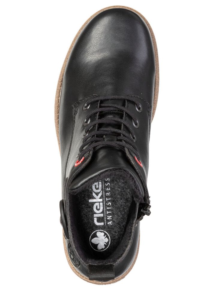 Rieker, klassieke dames enkellaarsjes, met rits SCHWARZ