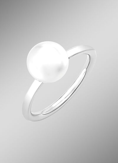 Klassieke damesring met zoetwaterparel 