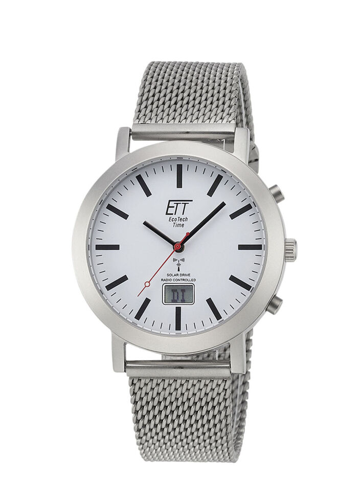 Radiogestuurd partnerhorloge met zonne-energie 