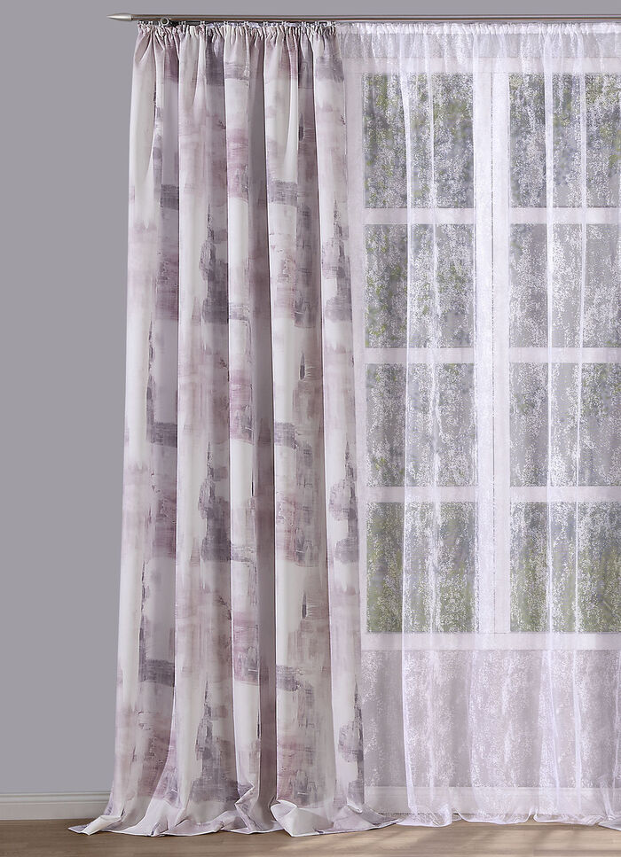 Prachtig gordijn gemaakt van decoratieve stof ROSÉ