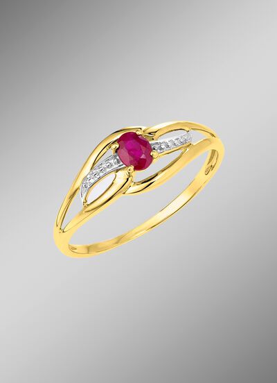 Damesring met robijn 
