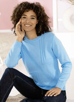 Trui met structuurmix BLEU
