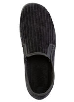 Pantoffel van corduroy textielmateriaal SCHWARZ