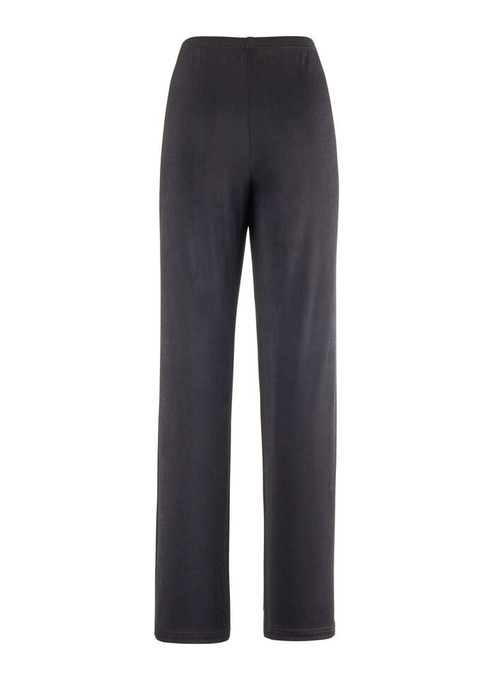 Broek met een nobele glans ZWART