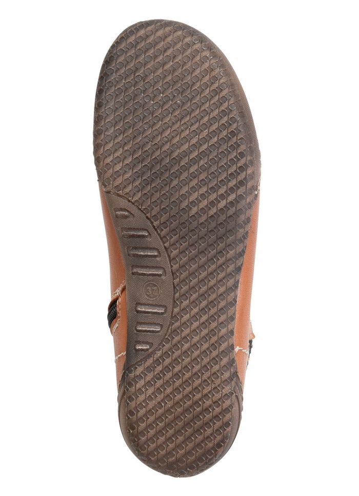 ELENA EDEN veterbootie met gevoerde textielen schachtrand COGNAC