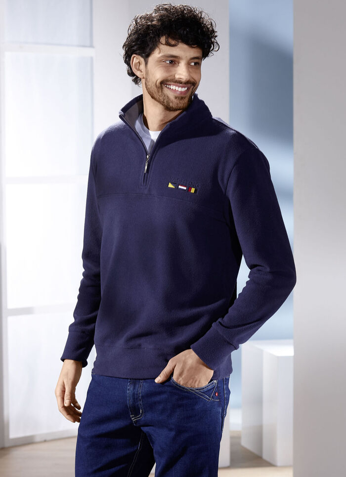 Fleece trui in 3 kleuren MARINE