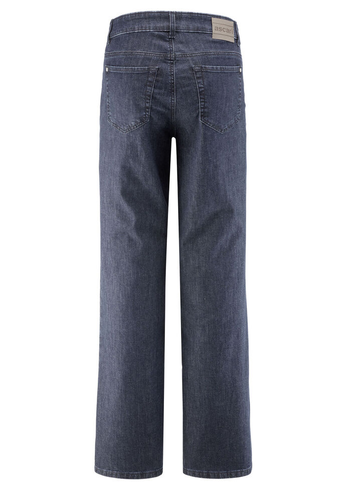 Jeans met modieus wijdere pijpen 